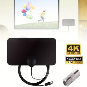스마트 TV 용 4K 1080p 스마트 TV 안테나 디지털 TV 안테나 2023 최신 휴대용 HD 안테나 실내 지원