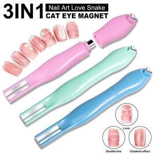 3 in 1 하트 모양 캣아이 마그넷 다기능 마그네틱 캣츠아이 네일 마그네틱 스틱 DIY 젤 폴리싱 마그네틱 도구