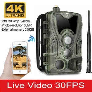 라이브 방송 앱 제어 4G 야생 동물 사냥 트레일 카메라 감시, 무선 야외 HC801PRO 사진 트랩, 36MP 4K (30fps)