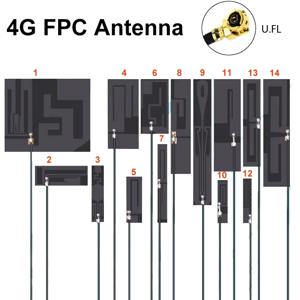 2pcs U.FL LTE 4G 3G GSM 2G NB-IOT 안테나 FPC 유연한 소프트 보드 내부 700-2700MHZ 8dBi 미니 pcie 용 고 이득 13cm