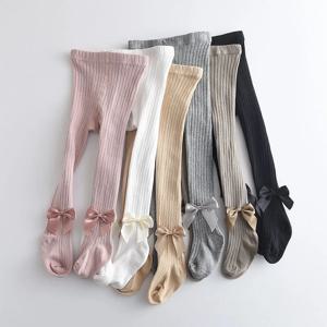어린이 코튼 스타킹 소녀 귀여운 공주 Bowknot 팬티 스타킹 키즈 스타킹 아기 소녀 원피스 팬티 스타킹 유아 니트 스타킹