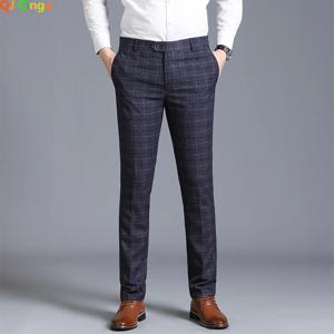 가을 새로운 솔리드 비즈니스 캐주얼 정장 바지, 남성 의류 간단한 모든 경기 정장 사무실 바지, 스트레이트 남성 바지 29-38