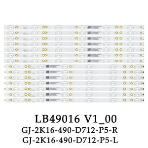 LED 백라이트 스트립, 49 인치 49PUS6401 49PUS6561/12 49PUS6101/12 49PUT6101 용, 6 + 6LED GJ-2K16-490-D712-P5-L + R 01N21 01N22
