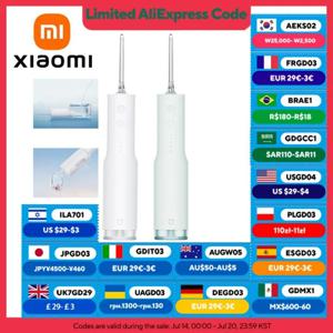 XIAOMI MIJIA F300 휴대용 구강 Irrigator 치과 Irrigator 치아 물 Flosser 구강 청소기 물 스레드 치아