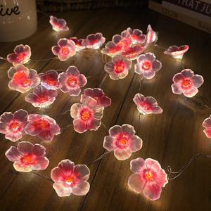 3M 30LED 벚꽃 요정 문자열 조명 핑크 꽃 문자열 램프 야외 크리스마스 갈 랜드 장식에 대 한 배터리 전원
