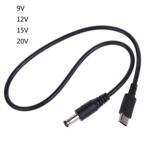 라우터용 USB C타입 PD 전원 공급 케이블, 노트북 LED 조명 액세서리, 최대 3A, 120W, 0.4M, 0.98 미터, 9V, 12V, 15V, 20V, 5.5x2.1mm