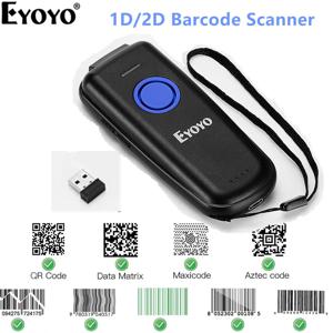 Eyoyo EY-023 QR 코드 스캐너 블루투스 휴대용 2D 바코드 스캐너 호환 USB 2.4GHz 무선 블루투스 바코드 리더
