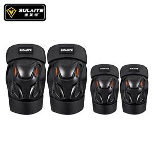 SULAITE 남성용 오토바이 무릎 팔꿈치 콤보 무릎 패드, 보호 스포츠 가드, MTB 레이싱 모토크로스 보호대 기어, 1 쌍