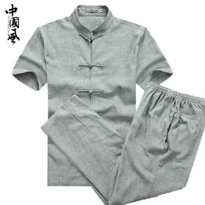 남자를위한 중국어 번체 중국어 드래곤 의류 당나라 정장 바지 탑 전통 남성 쿵후 의류 쿵푸 의류 남자