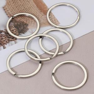 20pcs 금속 열쇠 고리 라운드 플랫 라인 분할 반지 DIY 쥬얼리에 대 한 합금 열쇠 고리 키 체인 액세서리 만들기