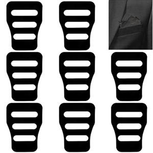 8Pcs 패션 포켓 스퀘어 홀더 손수건 키퍼 주최자 남자 Prefolded 손수건