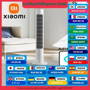 XIAOMI MIJIA 스마트 DC 인버터 타워 팬 2, 에너지 절약, 150 °   초광각 환기, 100* 조절 가능한 속도 레벨, 가정용