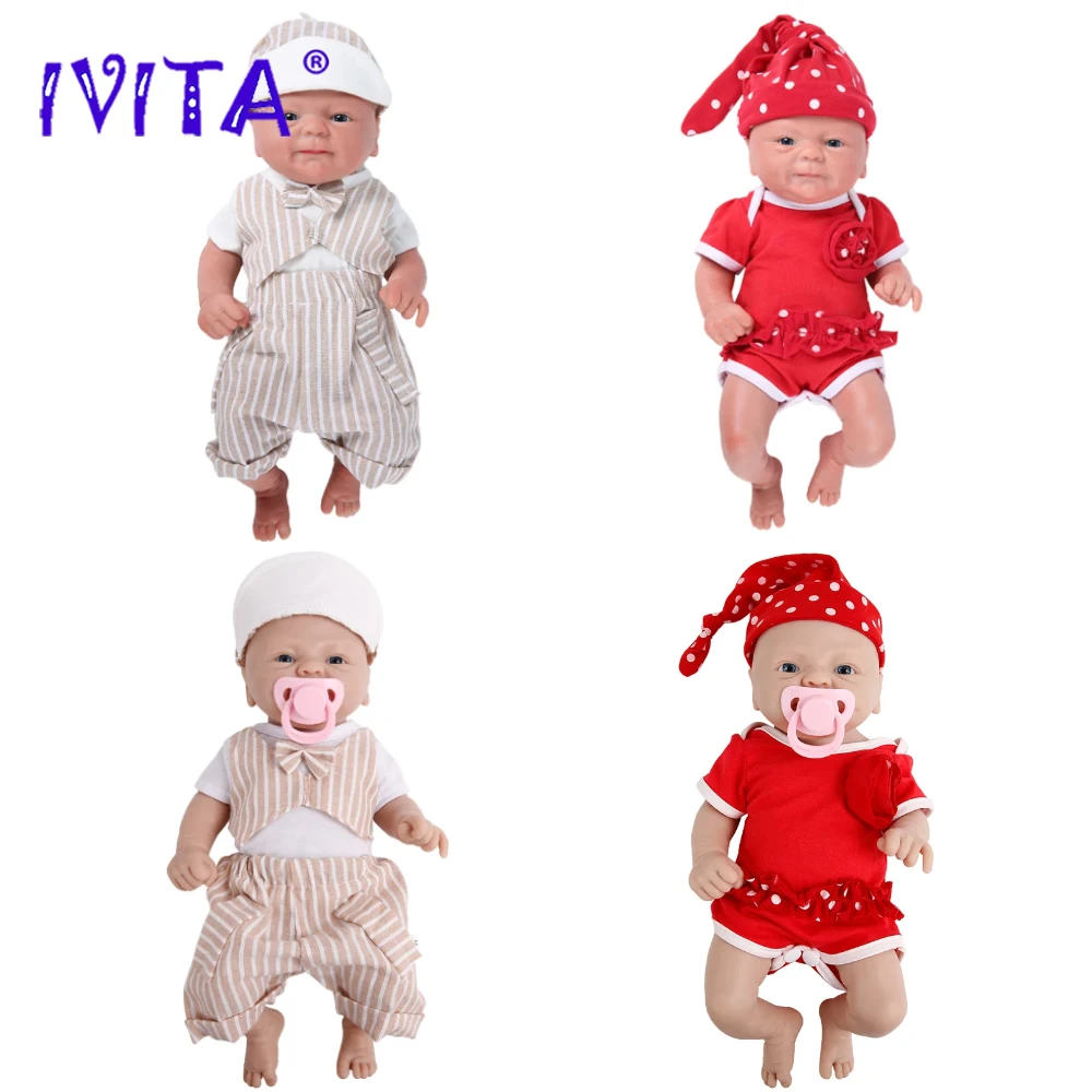 IVITA 100% 전체 실리콘 다시 태어난 인형 도매 현실적인 아기 장난감 실물 같은 신생아 DIY 페인트 인형 키트 어린이 선물