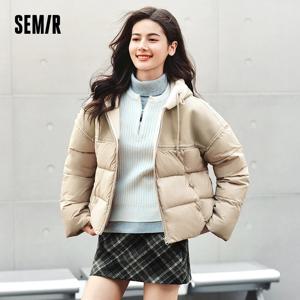 여성용 세미 코튼 재킷, 패치워크 루즈 코튼 재킷, 레트로 2024 겨울 신상 모피 후드 퍼퍼 코트, 트렌디 코튼 재킷
