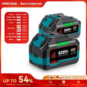 ONEVAN 21V 리튬 배터리 928VF 29900mAh 588VF 22900mAh 용량 표시기 Makita 18V 배터리 핀 전동 공구 충전식