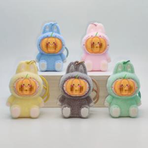 1PC 봉제 인형 키 체인 PVC 장난감 전화 액세서리 가방 펜던트 매력 자동차 키 체인 귀여운 인형 키 체인 다채로운 캔디 색상