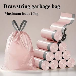 50/100/200PCS 두꺼운 Drawstring 쓰레기 봉투 주방 가정용 일회용 쓰레기 봉투에 대 한 대용량 휴대용 쓰레기 봉투