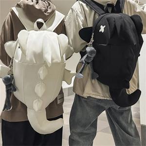 남성 여성 배낭, 트렌디한 상어 모양의 대용량 학교 배낭 캐주얼 거리용 데일리 가방(펜던트는 포함되지 않음)
