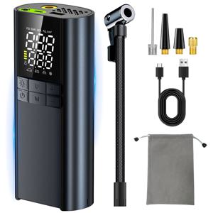 지능형 자동차 팽창기 펌프 8000mAh 극단적 인 휴대용 공기 압축기 자동차 오토바이 자전거 사용 가능한 전기 타이어 팽창기 펌프