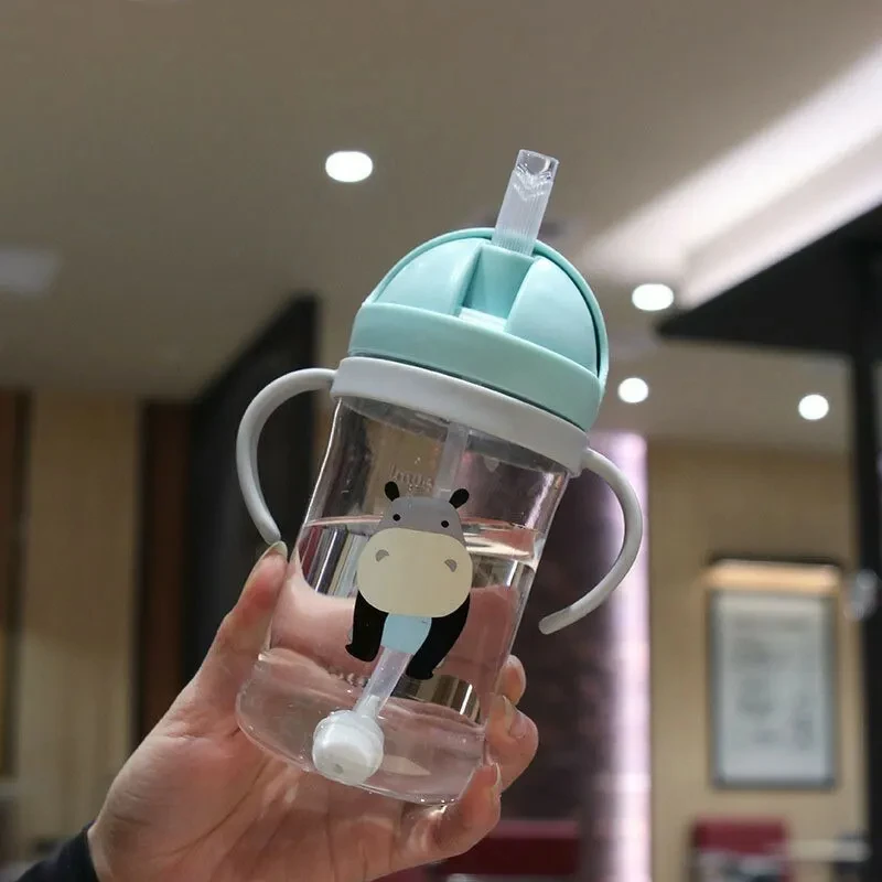 250ml 어린이용 빨대 젖병, 중력볼 와이드 입구 물병