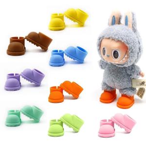17cm Labubu 인형 신발 V1 V2 Labubu 인형 부츠 액세서리 장난감 캐주얼 스포츠 비 신발 인형 DIY 인형 장난감