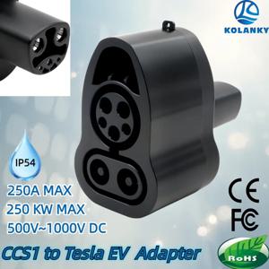 테슬라 모델 3/X/Y/S 사이버트럭 차량용 EV 충전기 AC DC 고속 어댑터 CCS1 - 테슬라 250KW 컨버터 충전소 콤보 컨버터