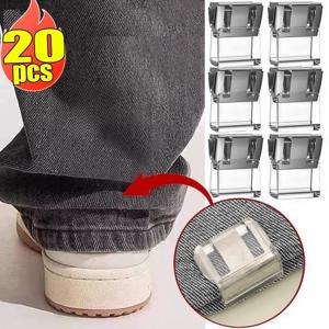 1-20Pcs 보이지 않는 바지 클립 No Sew Shortener Anti Slip Grip 숨겨진 클립 허리 조임 버클 버튼 용 조절 클립