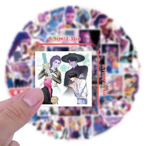 55PCS KPOP 악마 사냥꾼 만화 스티커 재미 있은 애니메이션 영화 데칼 DIY 어린이 장난감 노트북 기타 자동차 자전거 낙서 장식