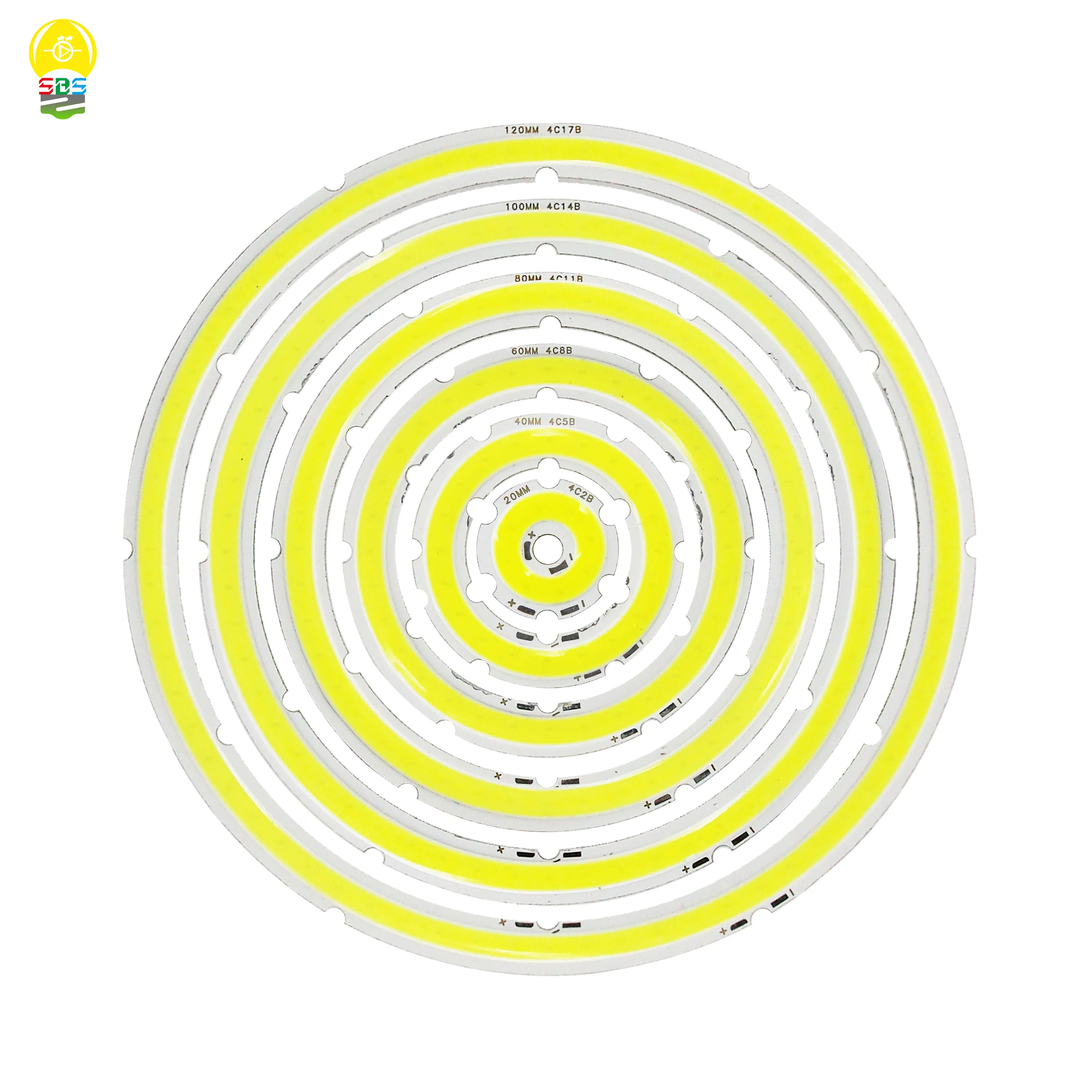 연간 모양 LED COB 천사 눈 12V DC 20mm-120mm COB 칩 알루미늄 보드 링 LED 차가운 따뜻한 흰색 광원 DIY 전구