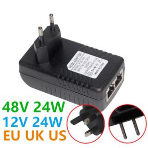 12V/48V 전원 어댑터 EU 미국 영국 AU 플러그 POE 이더넷 어댑터 CCTV IP 전화 용 DC 전원 공급 장치 이더넷 어댑터 전화
