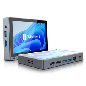 하이골 고렐 1 프로 5.5인치 팬리스 인텔 J4105 미니 PC 윈도우 11 WiFi5 8GB 256GB 2500mAh 4K 컴퓨터 터치스크린 윈도우 태블릿