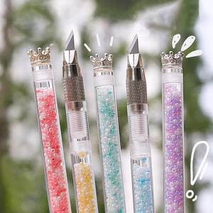 버블 크라운 아트 유틸리티 나이프 귀여운 펜 나이프 카와이 박스 커터 DIY 스크랩북 스티커 봉투 오프너 사무실 절단 도구