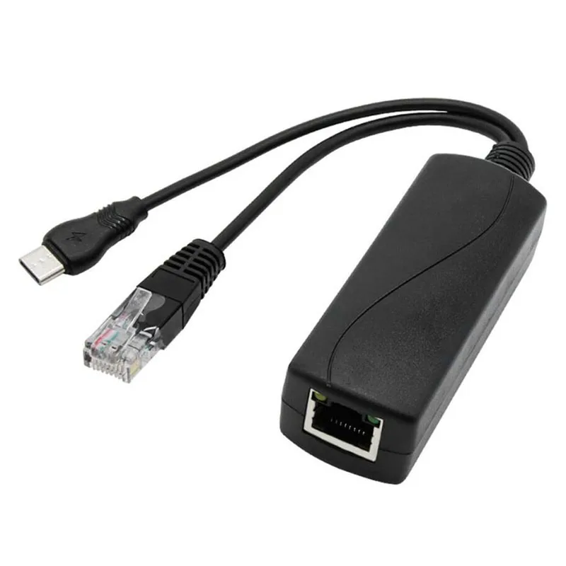 48V ~ 5V USB Type-C POE 전원 공급 장치 분배기 POE USB 이더넷 48V ~ 5V Tpye-C POE RJ45 암(라즈베리 E1용)