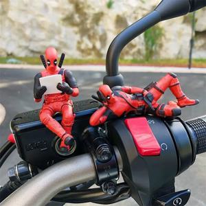 애니메이션 Deadpool 액션 피규어 자동차 인테리어 장식 장난감 펜던트 자동차 액세서리 모델 미니 인형 입상 어린이 장난감 선물