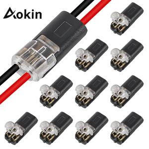 Aokin 2 핀 웨이 플러그 방수 전기 커넥터 자동차 와이어 케이블 자동차 전기 커넥터 스트립 터미널 연결