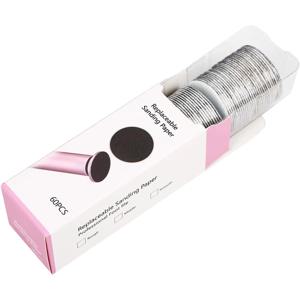 43mm 60 개/상자 전기 네일 파일 큐티클 캘러스 교체 가능한 샌딩 페이퍼 전문 페디큐어 용 발 죽은 피부 사포