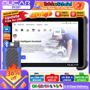글로벌 버전 MUCAR 892BT obd2 진단 도구 OBD2 스캐너 모든 시스템 CAN FD/DOIP 35가지 리셋 ECU 코딩 평생 무료 업데이트