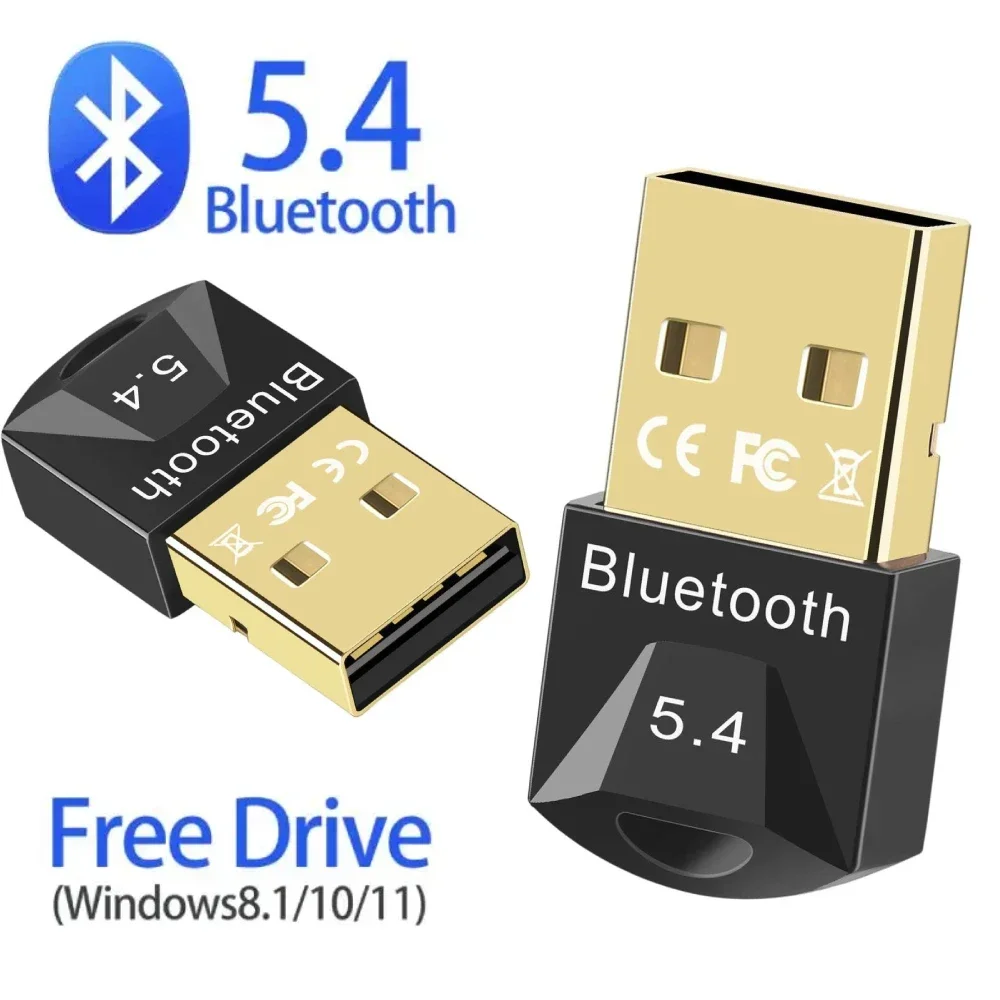 Pc 용 Bluetooth 어댑터 Usb Bluetooth 5.4 5.3 스피커 마우스 키보드 용 동글 수신기 음악 오디오 송신기