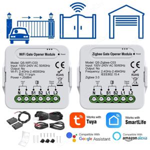 Tuya 스마트 차고 컨트롤러 오프너 WiFi Zigbee3.0 Alexa Google 용 액세서리 음성이있는 범용 차고 도어 제어 스위치