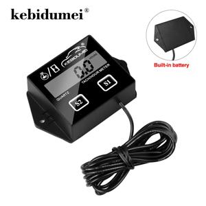 Kebidumei 디지털 엔진 RPM 게이지 Tach Hour Meter 타코미터 가솔린 오토바이 용 유도 해양 전기 톱 구덩이 자전거 보트