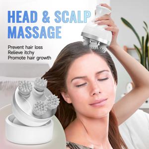 전기 스마트 헤드 마사지 바디 마사지 목 깊은 조직 반죽 TYPE-C 무선 방수 미니 두피 마사지 스트레스 릴렉스
