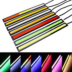 자동차 스타일링 LED COB 주간 주행등, 트럭 보트 자전거 범용 운전 조명, 12V, 17cm, 2 개
