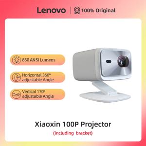 기존 Lenovo Xiaoxin 100P 프로젝터 850 ANSI 자동 초점 Wifi6 스마트 홈 시어터 360 PTZ 지원 4K HD 휴대용 프로젝터