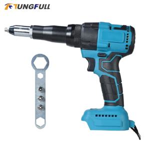 무선 전기 리베터 건 가정용 전동 공구 스크루 드라이버 2.4-4.8mm Makita 18V 배터리 용 LED 조명 포함 (포함되지 않음)