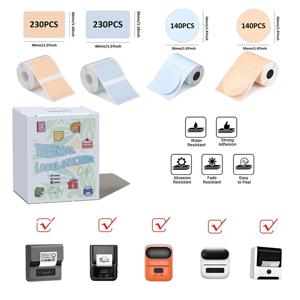 비즈니스용 라벨 메이커 프린터, M110 라벨 컬러 라벨 감열지, 블루 및 카키, M110 M220 M221 M150 M250 M260 과 호환 가능