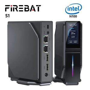 FIREBAT S1 인텔 N100 CPU 미니 PC 게이머 게이밍 컴퓨터, DDR4 16GB RAM 512GB SSD, 윈도우 11 BT4.2 듀얼 HDMI 데스크탑 컴퓨터