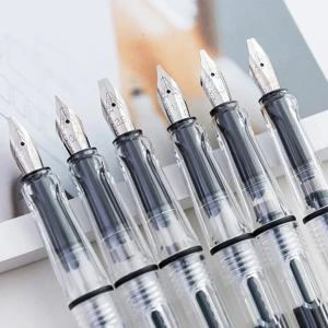 6 개/대 서예 병렬 펜 아트 플랫 팁 티베트어 아랍어 만년필 고딕 문자 서예 편지지에 대한 쓰기 펜
