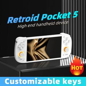 Retroid Pocket 5 SD865 5.5인치 Oled HD 스크린 블루투스 5.1 안드로이드 5000mAh 배터리 레트로 휴대용 휴대용 게임 콘솔