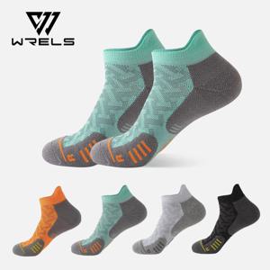 WRELS 1/2/3Pairs 운동 달리기 쿠션 발목 양말 쿠션 수분 아치 지원 남성과 여성을위한 압축 양말