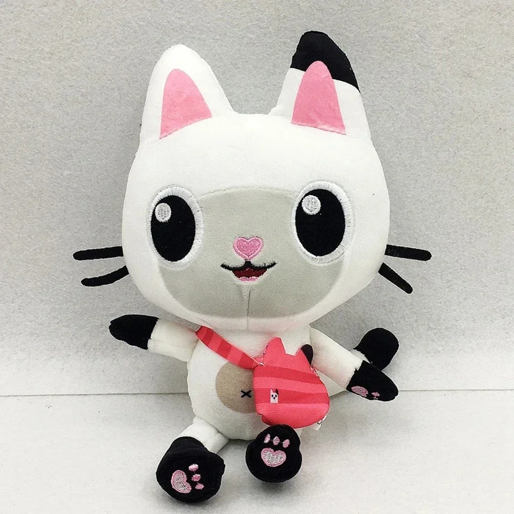 25cm 7 피스 개비 인형 집 플러시 장난감 만화 박제 동물 인어 고양이 인어 플러시 인형 어린이 크리스마스 선물